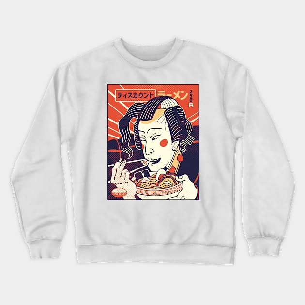 Japanese Anime Eating Ramen | Kakyoin Crewneck Sweatshirt by zerobriant